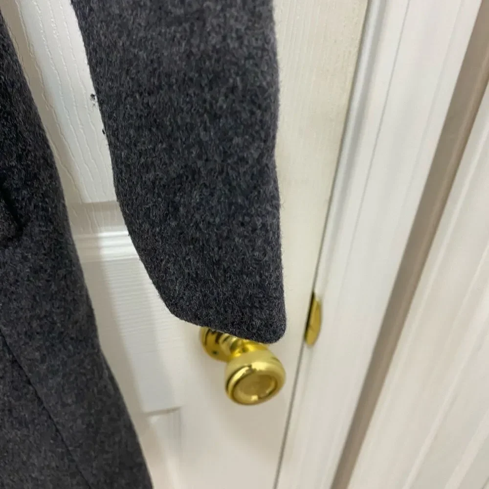 Madewell grey button front peacoat, size x small - Picture 7 of 16